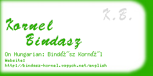 kornel bindasz business card